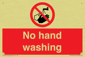 No hand washing